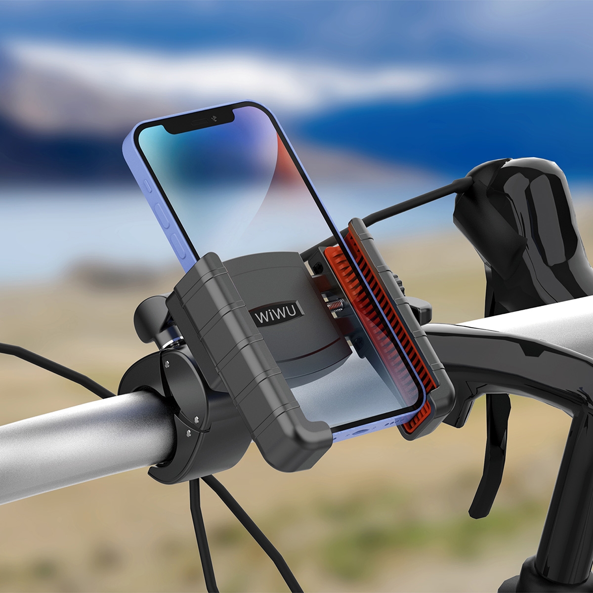 Anti-Shake and Shockproof: Equipped with TPU shockproof silicone, upgraded silicone protective pad, dual-sided uniform force to fully protect the phone.
360° Rotatable View: Adjustable navigation angle during cycling, rotate horizontally or vertically with ease, stable even with a case on.
Precision Threaded Steel: More stable than stable, stability increased by 85%, width range 55-95mm, suitable for different handlebar sizes.
Professional Grade Knob: Easy to open and close, double protection for the phone, quick access, smooth operation.
Non-Obstructive Camera and Buttons: New unobstructed design, new cycling shooting experience, record the beautiful scenery along the way.
Secure Handlebar Locking: Anti-slip silicone pad, no falling or shaking, no gaps for double stability, anti-shake performance increased by 50%.
Wide Compatibility: Suitable for bicycles, skateboards, electric bikes, and motorcycles, universal model applicable.
Easy Installation: Clip-on installation, no tools required, easy to fix., Bicycle Holder - Black