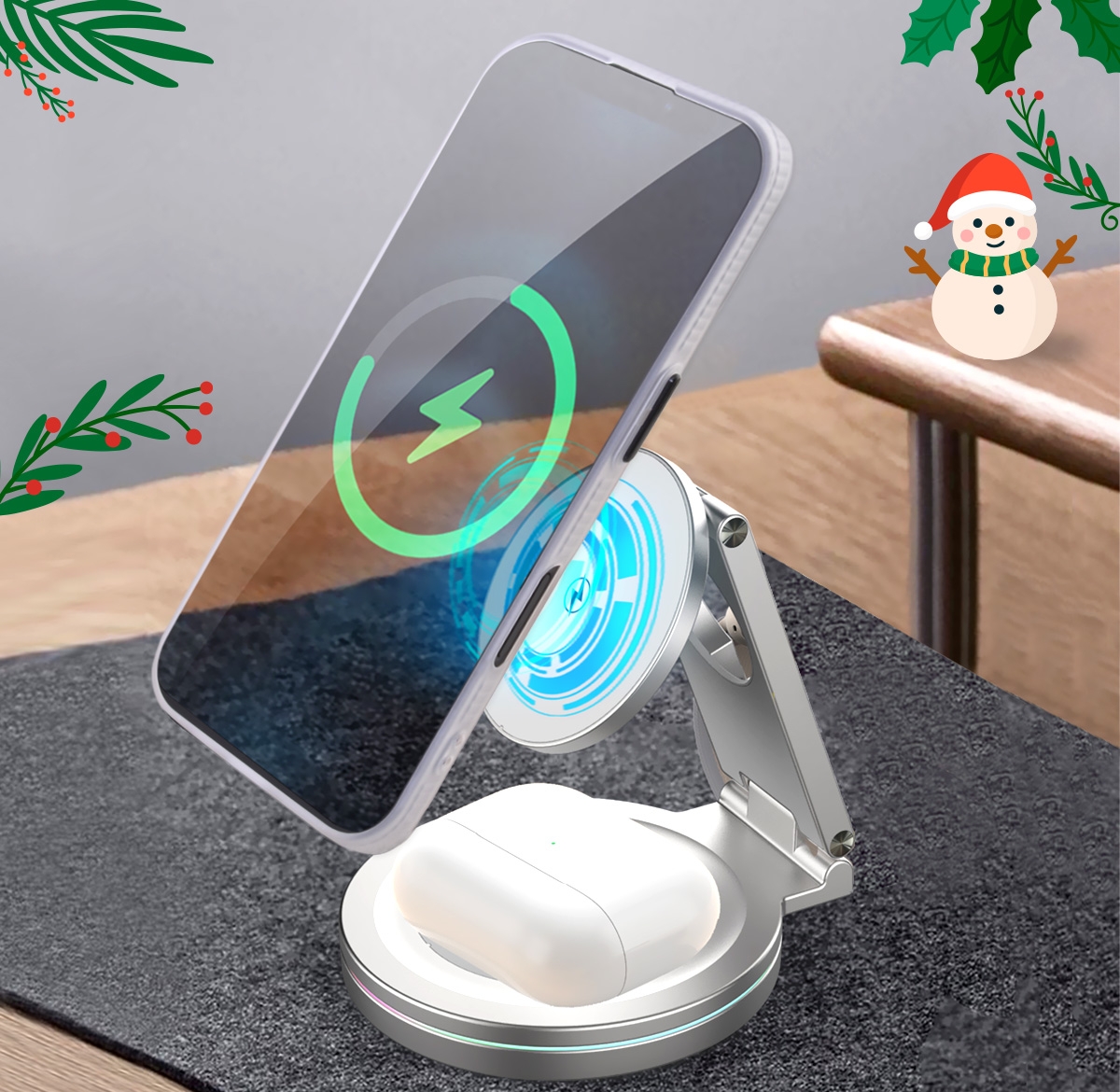 ❆【Aesthetic Christmas Design】A unique fashionable clear phone case with a chic Christmas print pattern design that doesn