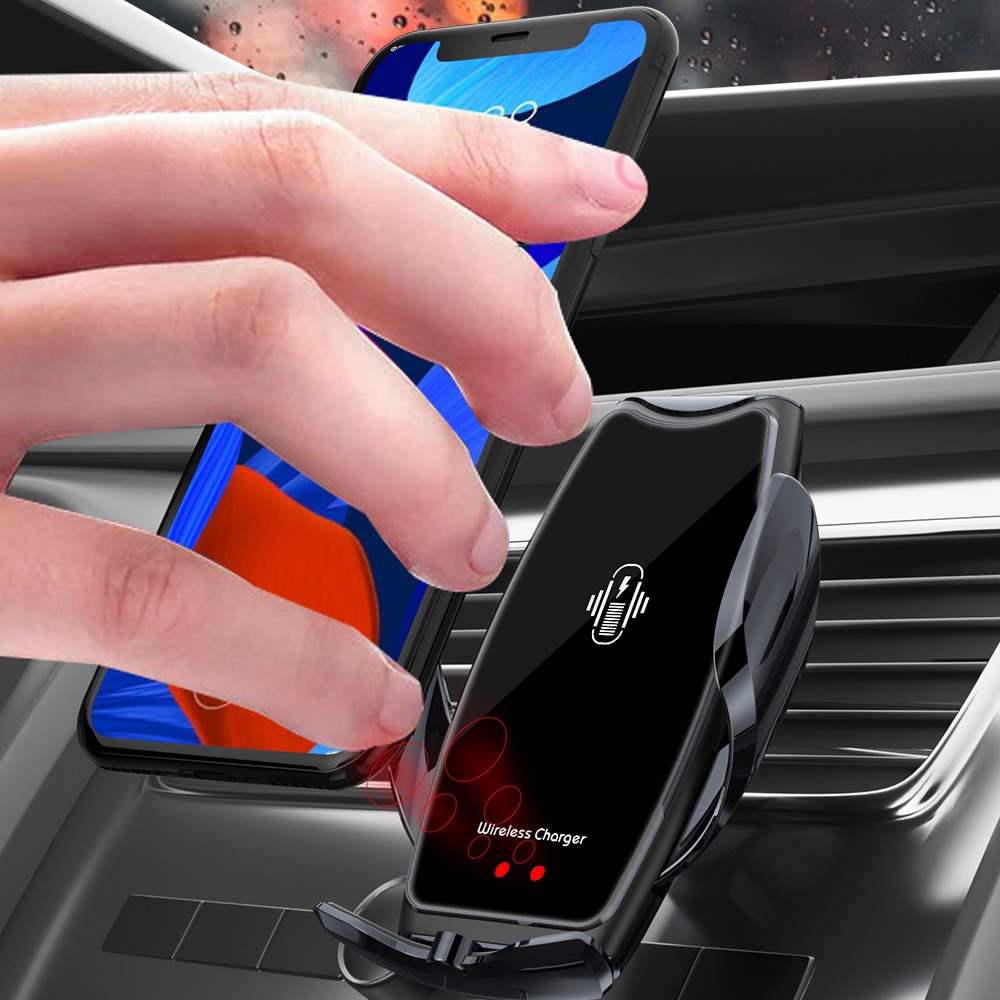 Automatic Retractable Clamp: Ensures stable charging during vehicle movement, automatically adjusting to various air vent sizes.
Intelligent Sensing Area: Equipped with intelligent sensing technology for automatic detection and matching of device charging needs, offering a convenient charging experience.
Bottom Stand: Enhances stability to prevent the charger from sliding or falling during vehicle movement, ensuring safety.
Output Power: Supports 15W/10W/7.5W/5W automatic recognition charging, intelligently adjusting output power to suit different devices.
High Efficiency Conversion: Conversion efficiency of ≥75%, ensuring minimal energy loss during charging, improving charging efficiency.
Type-C Port: Features an upgraded USB Type-C port for broader compatibility and fast charging capabilities., Vehicle Intelligent Wireless Fast Charging - Gold