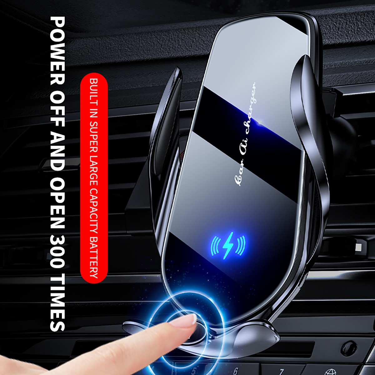 Wireless Fast Charging: Supports 15W wireless fast charging for a convenient charging experience.
Infrared Sensing: One-handed operation with automatic opening and closing for improved convenience.
Magnetic Charging Plug Design: Comes with TYPE-C, Apple, and Android magnetic charging heads, compatible with all phones.
360° Rotation: Flexible rotation to adjust the angle to meet various usage scenarios, including landscape navigation.
Quick Response: Enters wireless charging mode within 0.1 seconds of placing the phone, charging instantly.
Safety Protection: Equipped with a smart chip offering multiple protections such as overcharge, overheating, and overcurrent, ensuring safe charging.
High-Quality Core Components: Uses imported chips, high-quality capacitors, and pure copper coils to enhance charging efficiency and safety., Vehicle Intelligent Wireless Fast Charging - Silver