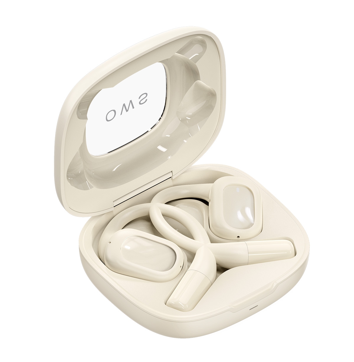 Open Design: Non-occlusive design keeps you aware of your surroundings, perfect for sports use.
Wireless Bluetooth Connection: Stable connection with a wide range of devices for an untethered music experience.
HD Sound Quality: Delivers clear and rich sound quality, enhancing your listening pleasure.
Comfortable Fit: Ergonomically designed for comfort during extended wear.
Long Battery Life: Long usage time on a single charge reduces the need for frequent recharging.
Portable Charging Case: Comes with a charging case for easy storage and additional charges, increasing convenience when out and about.
Stylish Appearance: Simple white design fits various styles and occasions., Bluetooth Wireless Openbuds - White