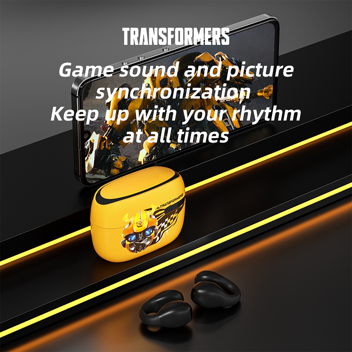 ENC Noise Reduction: Clear calling, word by word clarity.
Innovative Not In-Ear Design: Experience true wearing senselessness, comfortable and stable.
24-Hour Long Battery Life: Built-in high-capacity battery, no need to worry about electricity.
Game Sound and Picture Synchronization: Keep up with your rhythm at all times.
Newly Upgraded Wireless 5.3: Offers more stable and faster connectivity.
Clip-On Design: More secure wearing.
HIFI Stereo Sound: Ultra-large dynamic coil for purer sound quality.
HD Call: Clear communication, no barriers in conversation.
Large-Capacity Battery Life: Approximately 5 hours of binaural listening, 90 hours of standby time after connection.
Multi-System Compatibility: Supports Android, Windows, and iOS systems., Transformers TWS Earbuds - Grey