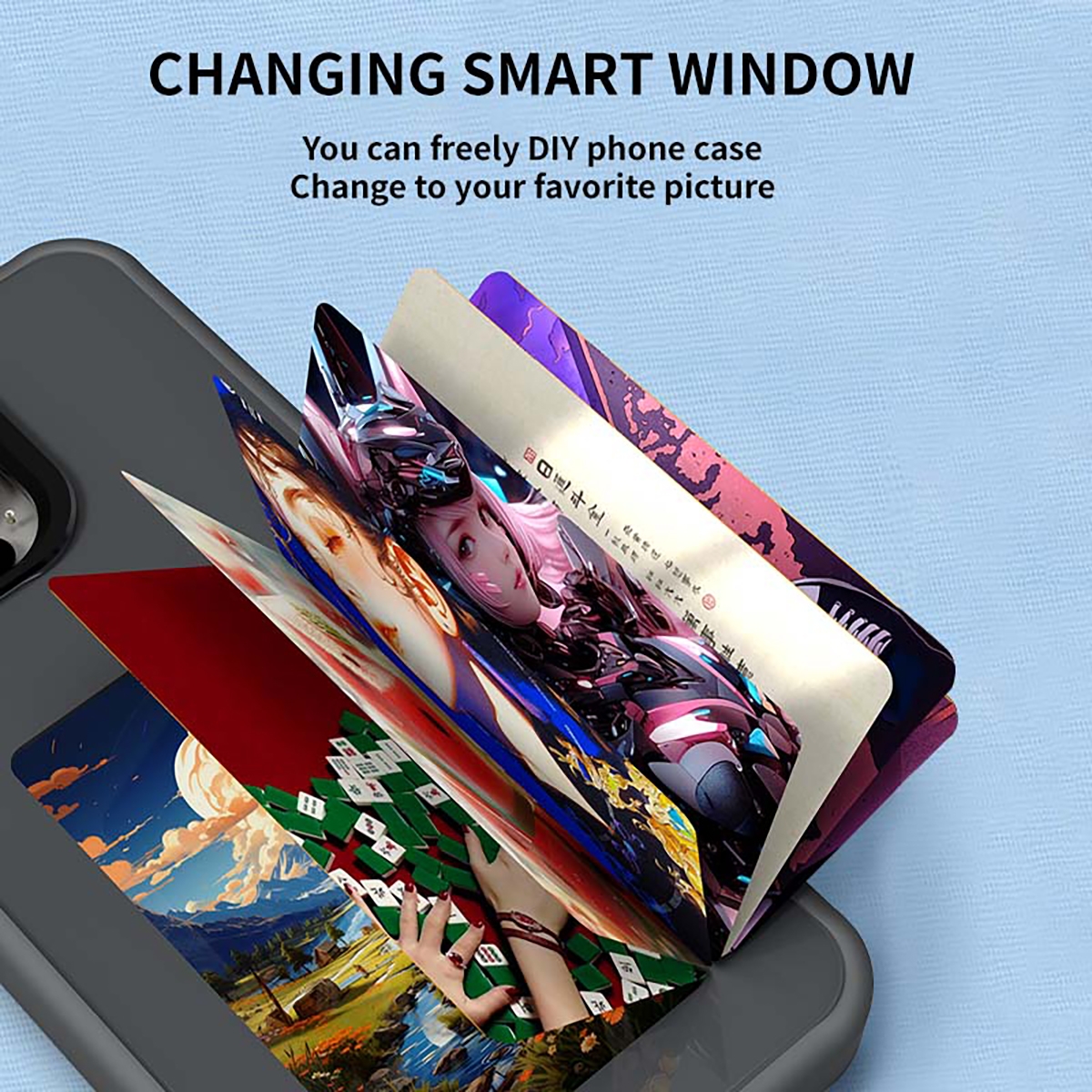 Passive NFC Ink Screen: No need for power, unlimited screen projection, AI-generated images within the APP, a vast array of materials, free and easy to change.
Slim Touch Feel: High-density silicone with a frosted feel, not easy to slip.
Four-Color Ink Screen: Richer colors, more precise details, better contrast, bringing a more realistic picture display.
NFC Passive Four-Color Ink Screen Phone Case: Original black technology, touch your heart, technology shell, leading fashion, no additional power required to display transmission content., Four-color ink Screen Phone Case (DIY Pattern) for iPhone 15 Pro Max - Black