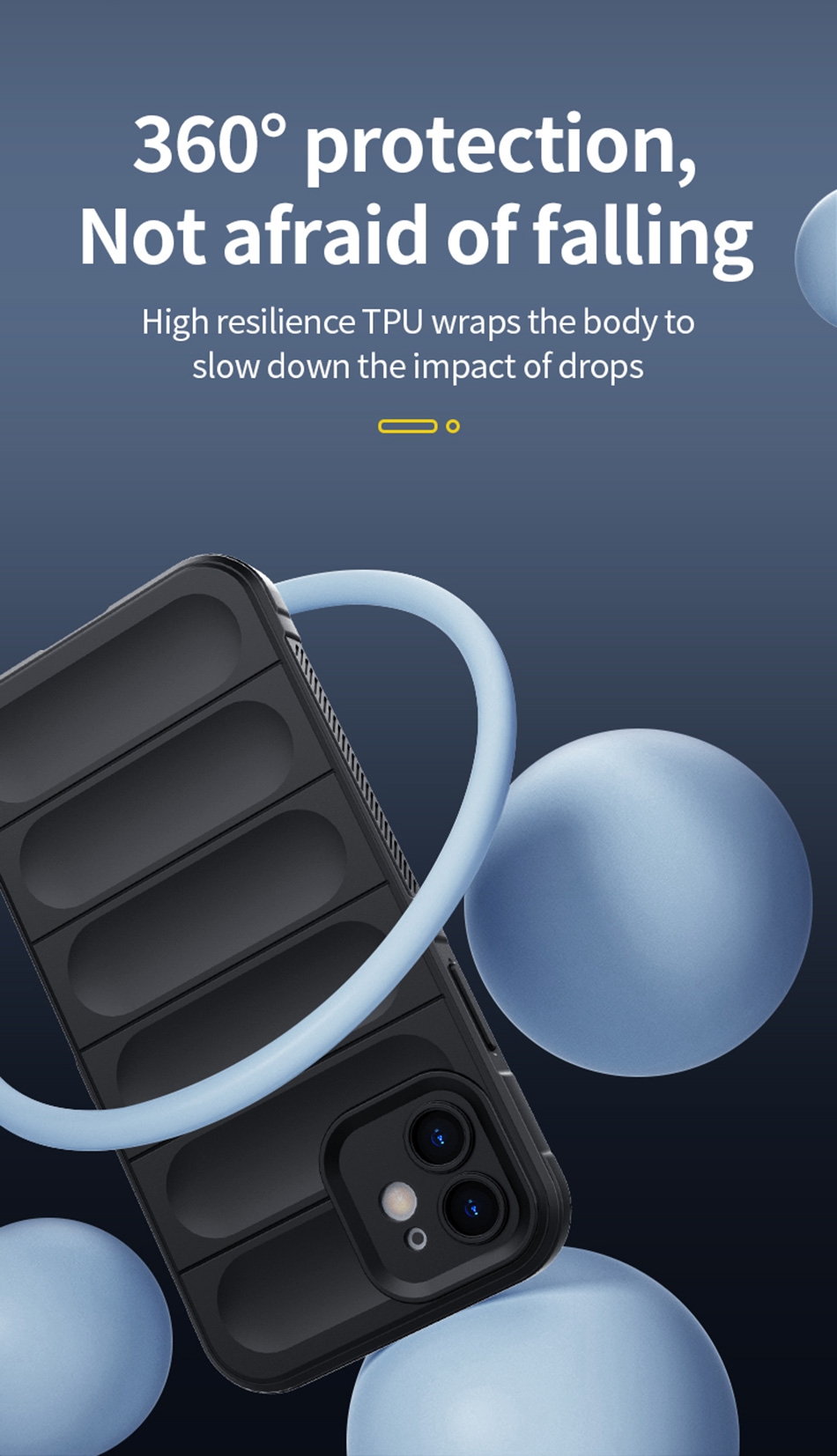 360°protection,Not afraid of falling
High resilience TPU wraps the body to
slow down the impact of drops,Invisible airbag{star}10Shock-absorbingand anti-drop
Comes with 10 invisible airbags, anti-dropcoefficient 20 times higher than ordinary shells,No ash and dust-proof
good material, clean and bright
Brand new upgrade
Added dust-proof coating,long-term use without ash,Washable,keepthe appearance ofproduct new
Rinse freely, not easy to fade, durable,Wireless charging,completelyunaffected
Slim with the phone perfect fit,full compatibility with wireless chargers,Perfect in the details
Thoughtful design, very particularabout the little things
Precise hole position
Headphone/data cable unplugged withoutresistance,original machine customization
Perfect fit
Real machine mold opening,Skin-friendly feel,touching theheartstrings
Comfortable skin-friendly grip makes you love it,Product features
Skin-friendly
Internal fiberflocking
Lens
full package
Anti-fouling &
dirt-resistant
Stronganti-drop
Support wirelesscharging,Anti-slip borderdesign
lmitating the design of car tires, it is noteasy to slip and has a better grip,Delicate flockedlining
Built-in fiber flocking to better protectthe back of the phone,Flexible protector
Flexible and delicate, easy to disassemble and
not scratch the machine,Fine hole design,better protection
Prevent lens scratches, do not coverphotosensitive, dust proofand anti-collision,Lens & ScreenProtection
Elevated edge design, full packageprotection is more secure,, Anti-Drop TPU Case for iPhone 16 Plus - Dark Blue