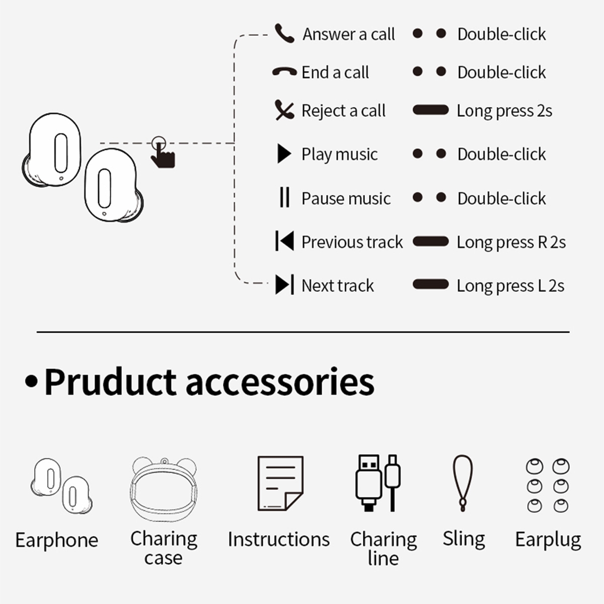 Bluetooth 5.3 technology for a stable and fast connection experience.
Innovative multi-expression design with three different expressions for a personalized touch.
Built-in 30mAh Li-Battery and 200mAh charging dock for extended playtime.
Ultra-long standby time of approximately 150 hours, reducing the need for frequent charging.
In-ear design that fits comfortably, suitable for long periods of wear.
Water-resistant for everyday use against splashes.
Customizable service available to meet various customer needs.
National trend style design, blending traditional and modern elements, fashionable and trendy., Multi Pattern Face Change Earphone