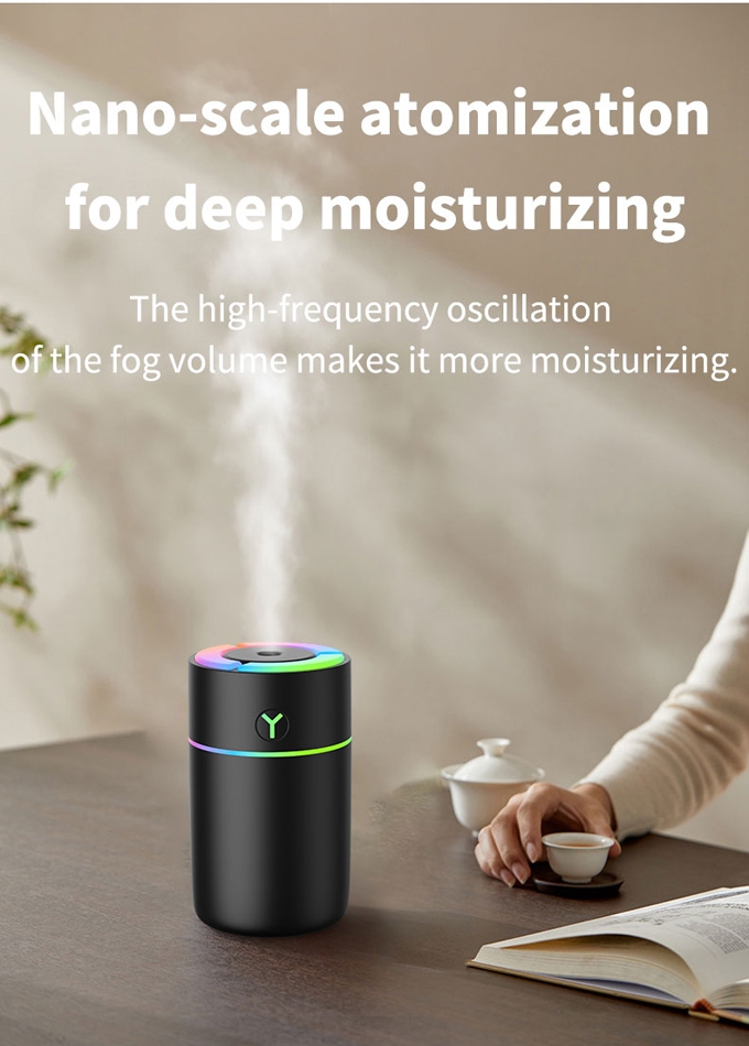 Nano-scale atomization for deep moisturizing with high-frequency oscillation, providing a fine mist for more effective hydration.
Colorful ambient lighting to create a warm and romantic atmosphere, enhancing your living space.
High-value simple two-color design that easily matches a variety of scenes, versatile for any setting.
Touch-activated illuminated keypad for easy operation and a modern, tech-savvy feel.
Suitable for both home and car use, allowing you to enjoy moist air wherever you are.
Anti-dry burn timer protection ensures peace of mind with automatic shut-off to prevent dry burning.
Meets your daily humidification needs while preventing dry burning, so you can enjoy freshness and hydration without worries., Colorful Humidefier - White