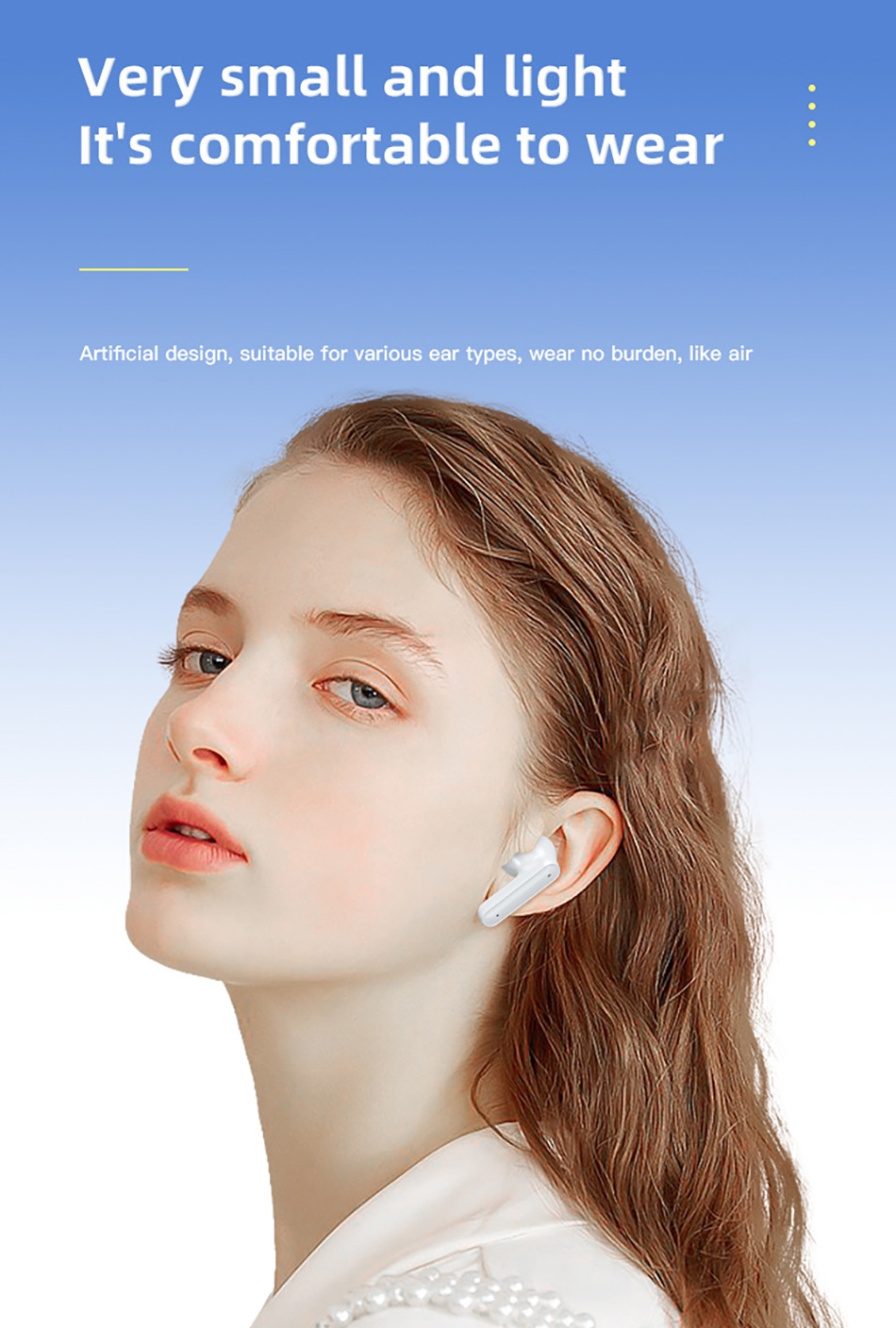 Wearing Method
Ergonomic earhook design, tailored to fit the contours of the ear for a secure and comfortable fit. Ideal for sports and everyday use, ensuring stability and preventing accidental dislodging.
Wireless Technology
Equipped with V5.4 wireless version, offering a stable connection with a transmission range of up to 10 meters. Enjoy a wide coverage area and freedom from wires.
Battery Life
Earbud capacity: 40mAh
Charging case capacity: 300mAh
Music playback time: >4 hours
Talk time: >3 hours
Long-lasting power to meet your daily and extended usage needs.
Charging Performance
Charging interface: Type-C, compatible with most modern charging devices for easy and convenient charging.
Charging input: DC 5V/300mA, with a charging time of less than 2 hours. Fast charging ensures your earbuds are always ready when you need them.